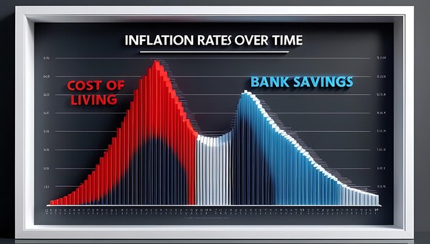 A graph comparing the interest earned in a traditional savings account versus a high-yield savings account over a five-year period. The graph should visually demonstrate the significant difference in earnings with a high-yield account.