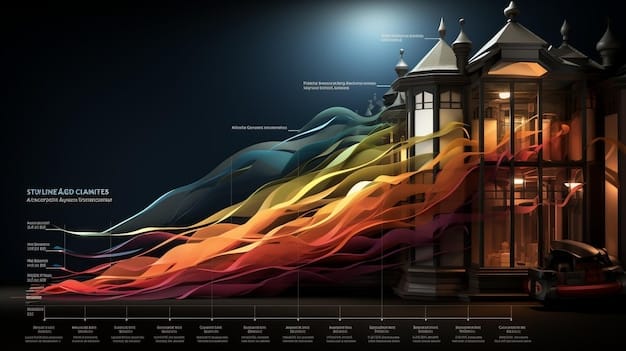 A graph depicting fluctuating mortgage rates over a 12-month period, with annotations highlighting key economic events that influenced the rate changes. The graph has a clear, professional aesthetic.