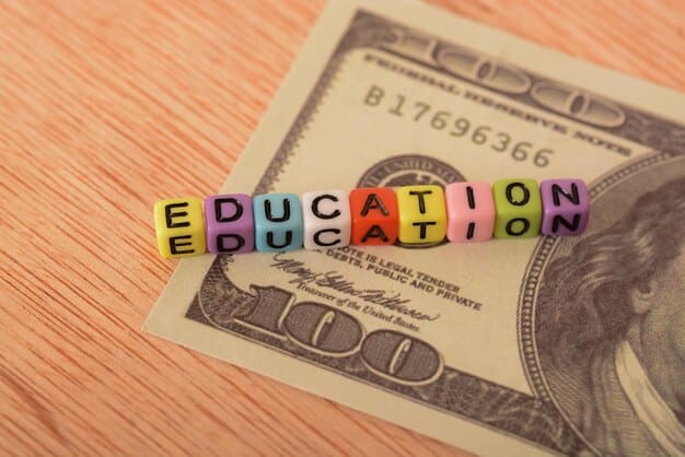 A close-up shot of a U.S. Department of Education document with various types of federal student loans listed, along with icons representing lower interest rates and flexible repayment options.