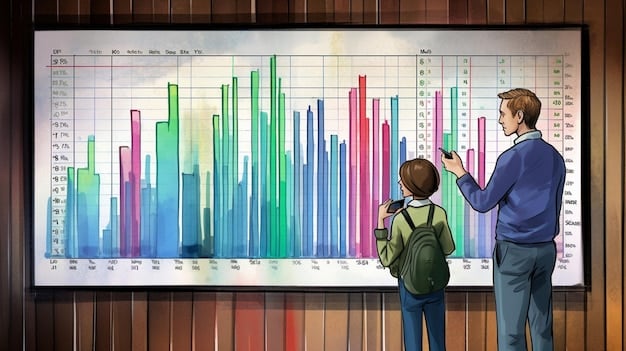 A graph comparing historical and projected interest rates for federal and private student loans in 2025, visually highlighting the potential differences and volatility.