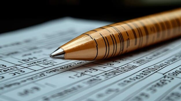A close-up of a 1040 tax form, highlighting the section related to education credits. A pen is resting on the form, suggesting the act of filling it out.