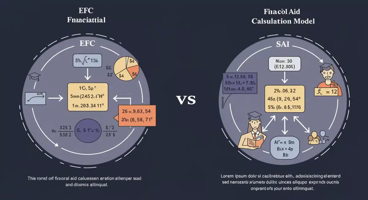 Infographic comparing EFC and SAI financial aid calculation methods