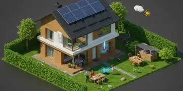 Modern home with solar panels and green landscaping, symbolizing energy efficiency and tax savings.