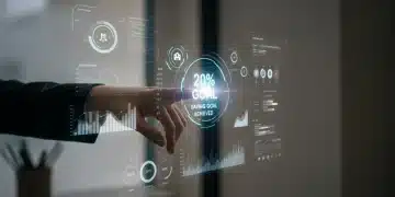 Futuristic financial interface showing automated savings and charts for 2026.