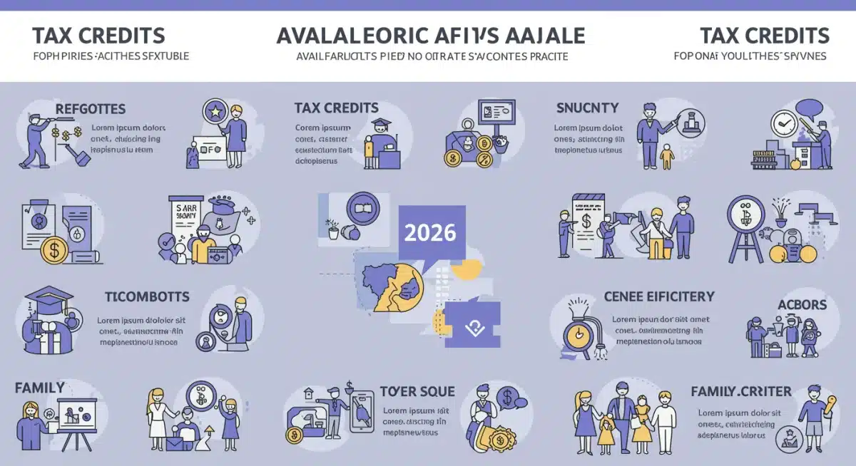 Infographic showing diverse 2026 tax credit categories