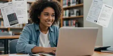 College student successfully applying for Pell Grant 2026