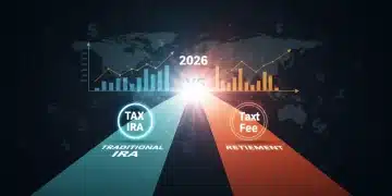 Traditional vs. Roth IRA comparison for 2026 retirement planning with tax savings
