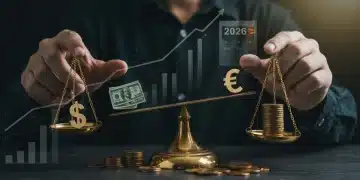 Person balancing financial assets against a backdrop of rising inflation in 2026, symbolizing the challenge of protecting purchasing power.