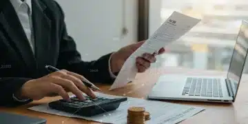 Person analyzing tax forms and financial data for QBI deduction in 2026