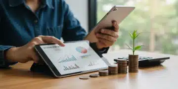 Person planning finances on a tablet, focusing on student loan consolidation for 2026