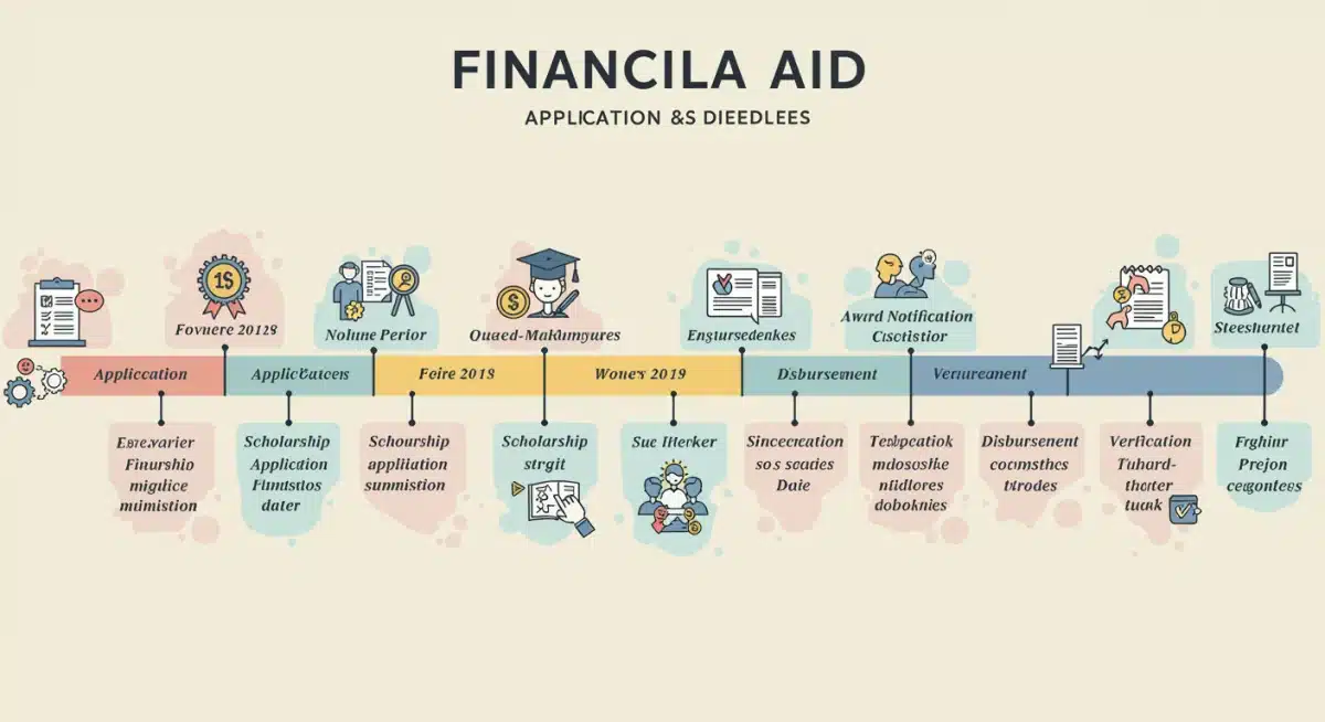 Financial aid application timeline with key dates
