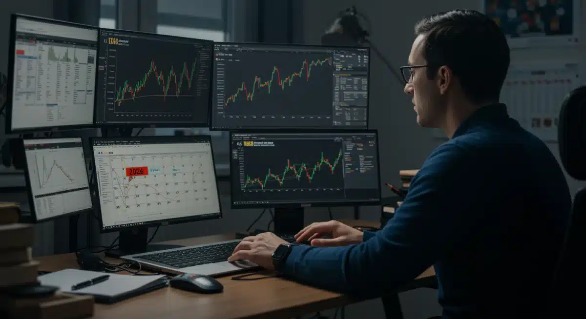 Investor managing crypto portfolio and tax compliance for 2026 regulations