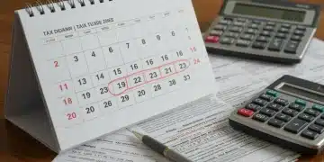 Calendar with 2026 tax deadlines, calculator, and tax forms, emphasizing proactive tax planning.