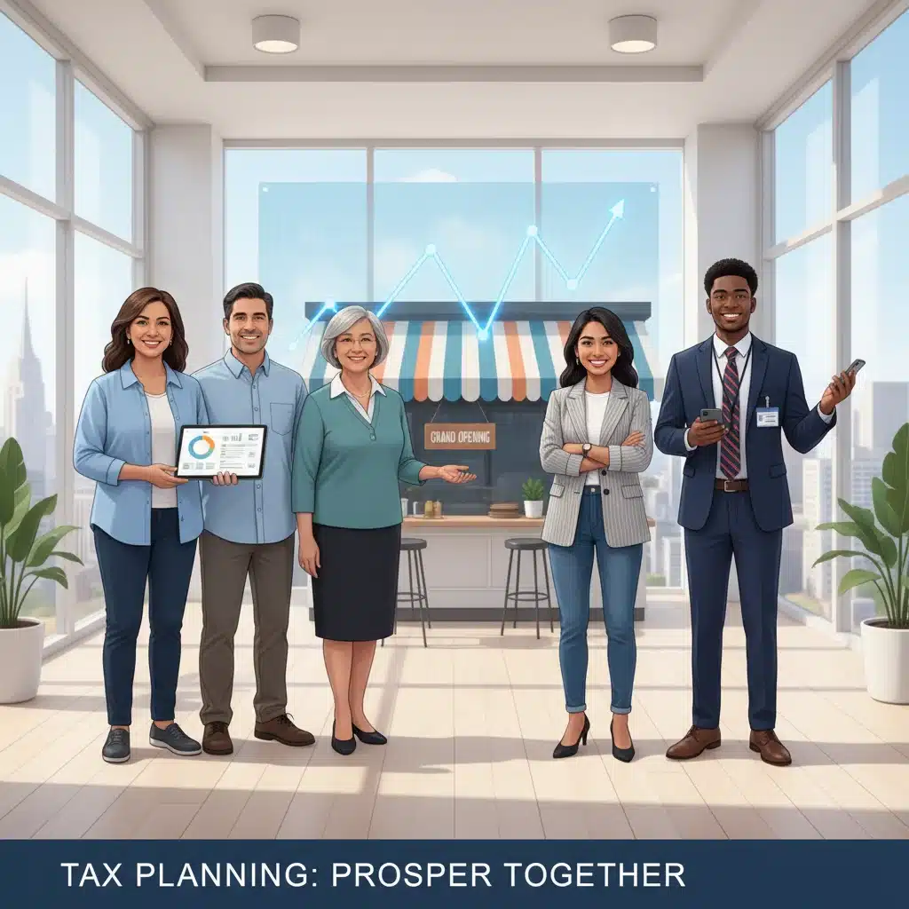 Diverse individuals benefiting from effective 2026 tax planning.