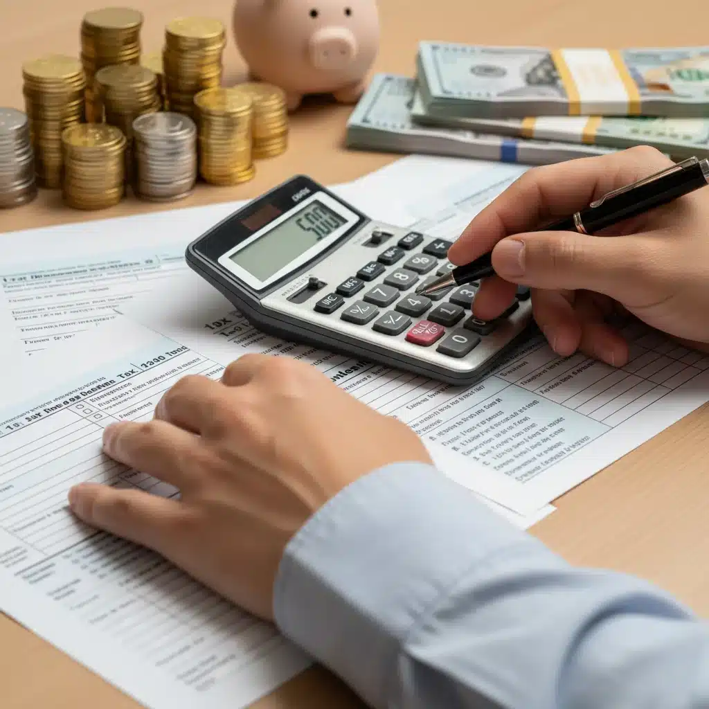 Person calculating potential tax deductions and credits for 2026.
