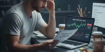 Stressed person analyzing student loan default options on a laptop in 2026