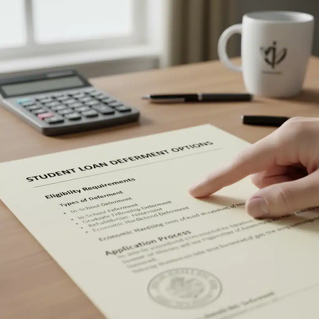 Understanding student loan deferment options and eligibility.
